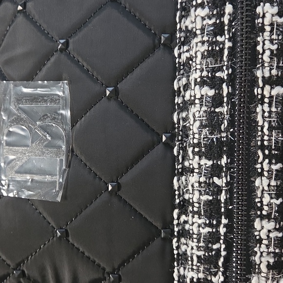 Nwt Badgley Mischka Quilted Tweed Studded Backpack Retail $169 - Picture 8 of 8